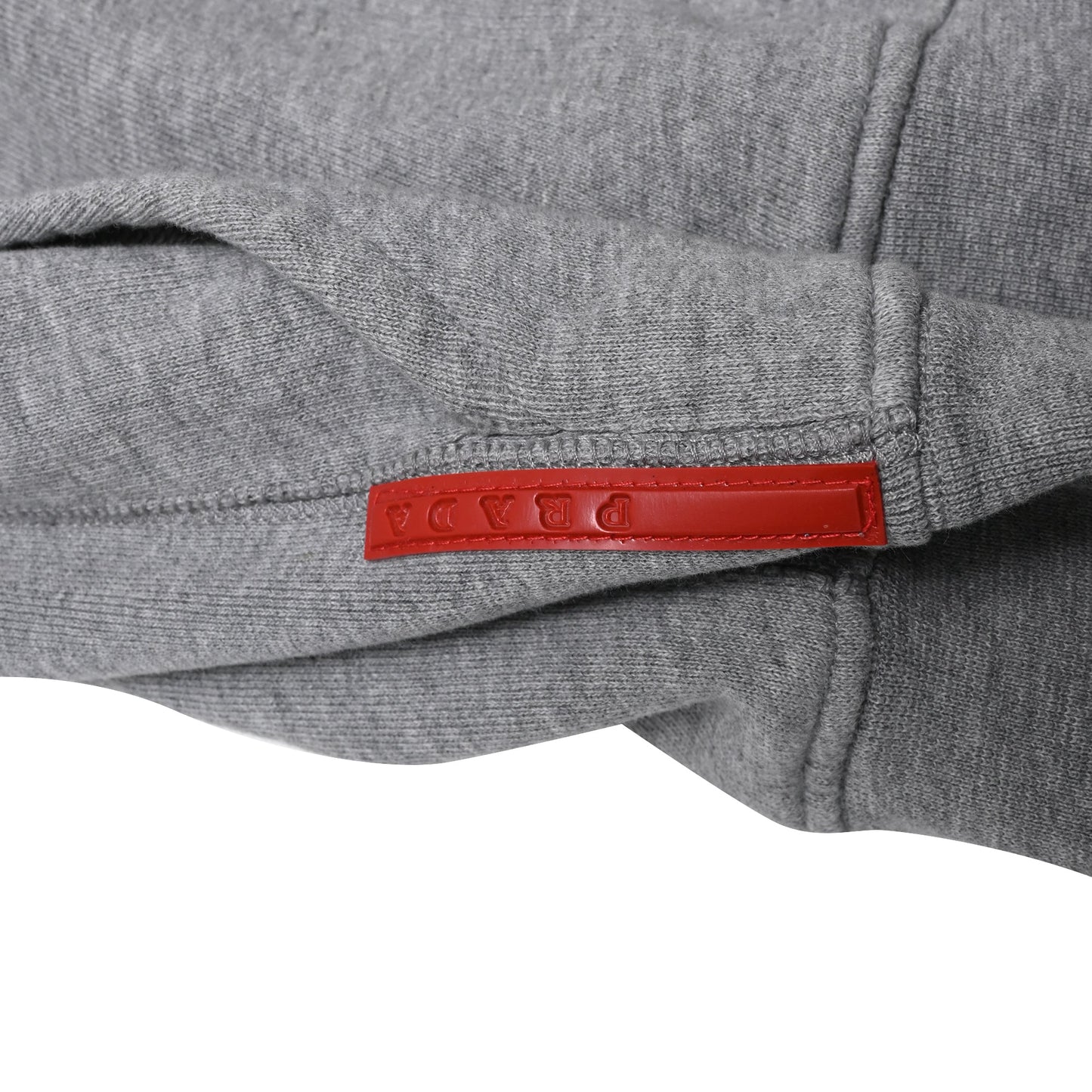 Men's Prada Hoodie Sweater in Grey Cotton