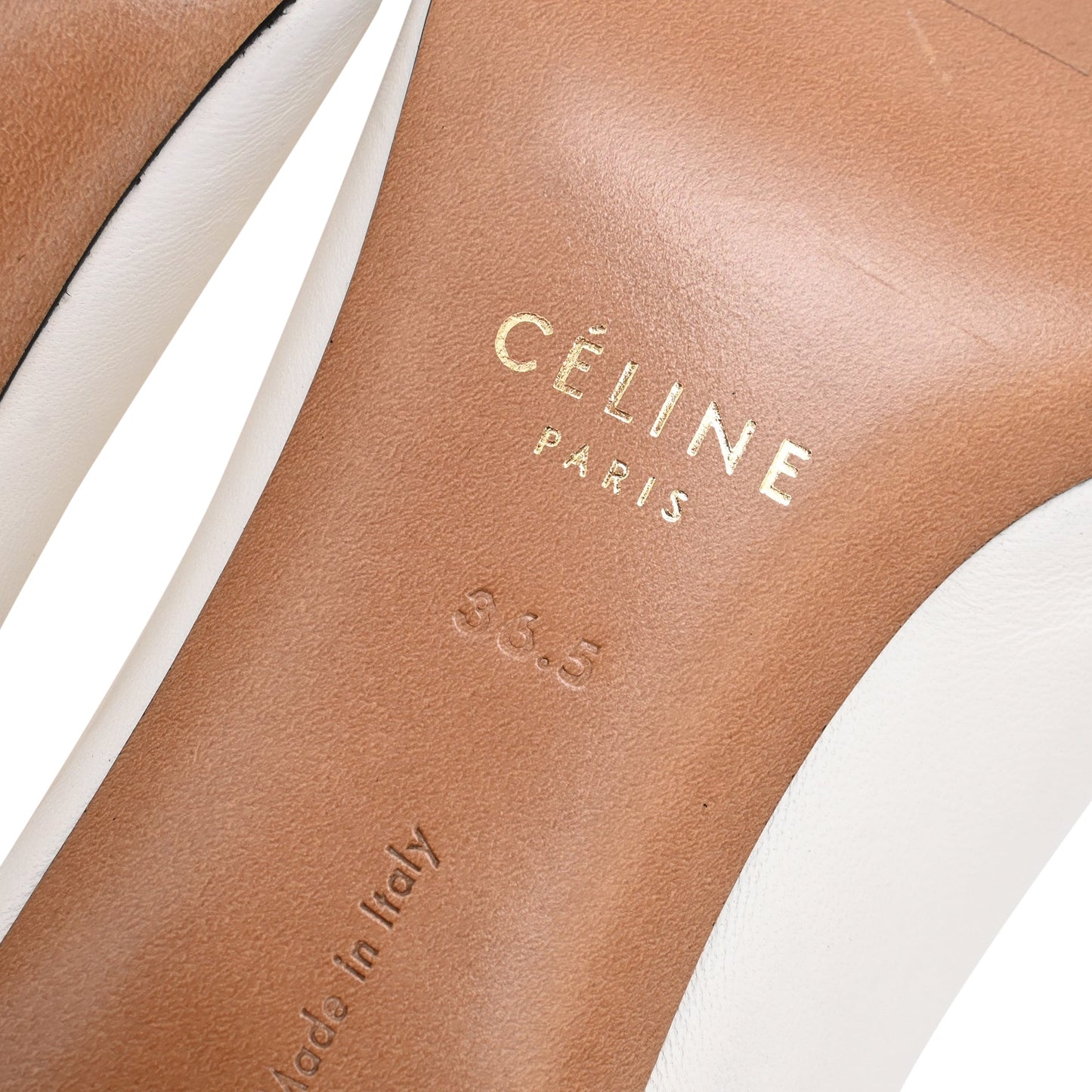 Women's Celine Pointed-Toe Ankle Boots in White Leather