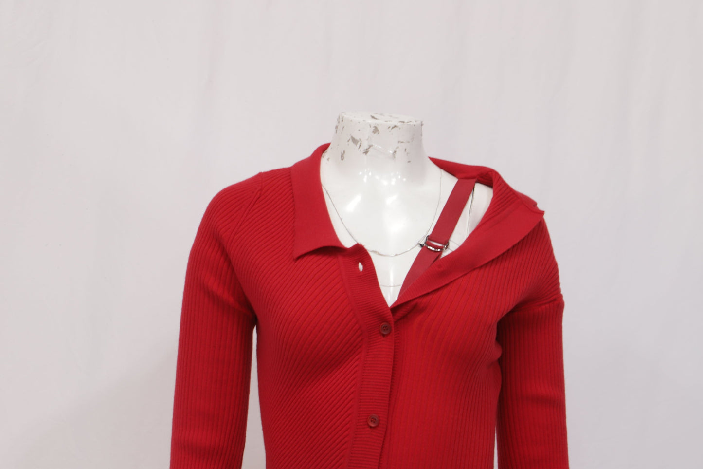 Women's Jacquemus La Robe Maille Colin Mini Dress in Red Wool