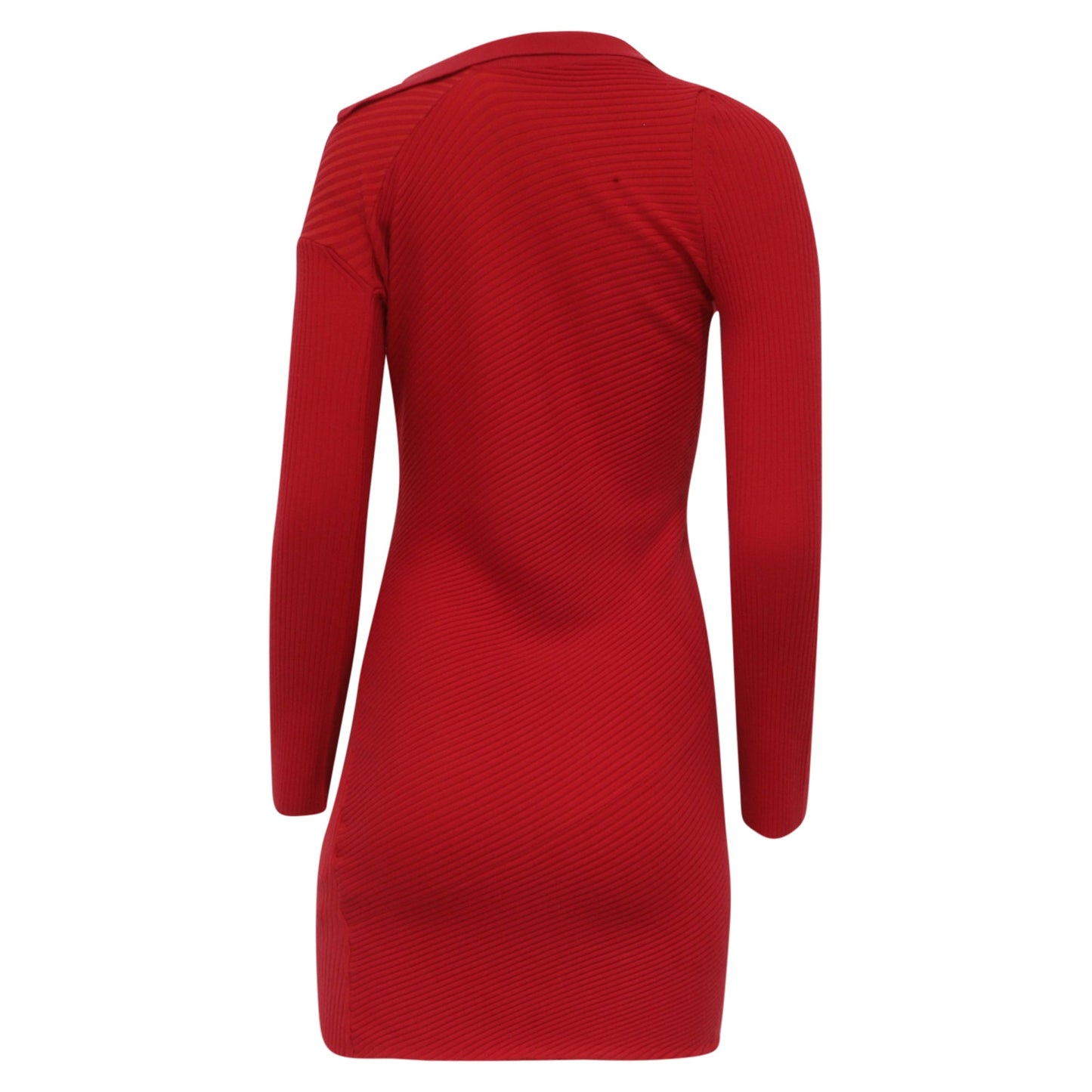 Women's Jacquemus La Robe Maille Colin Mini Dress in Red Wool