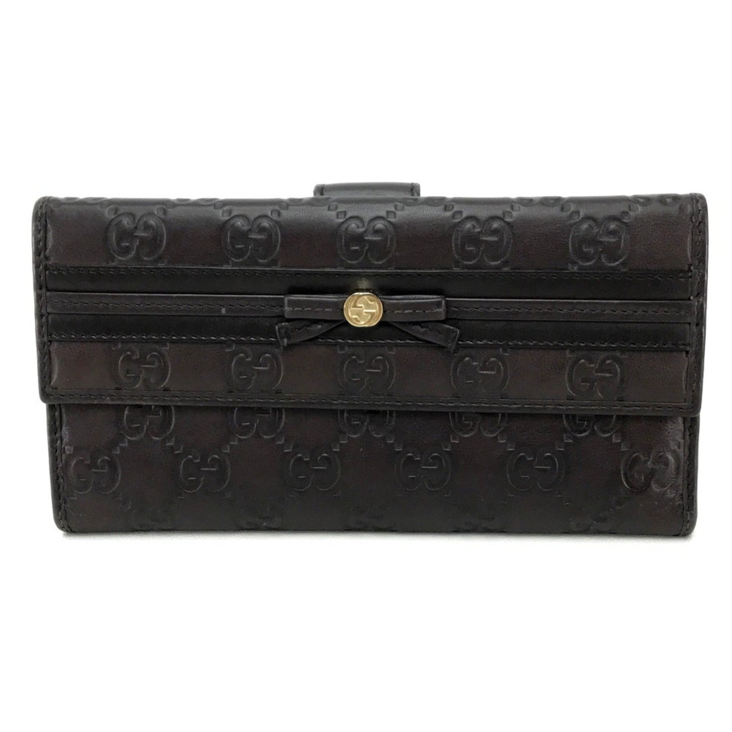 Bow Continental Wallet Guccissima Leather