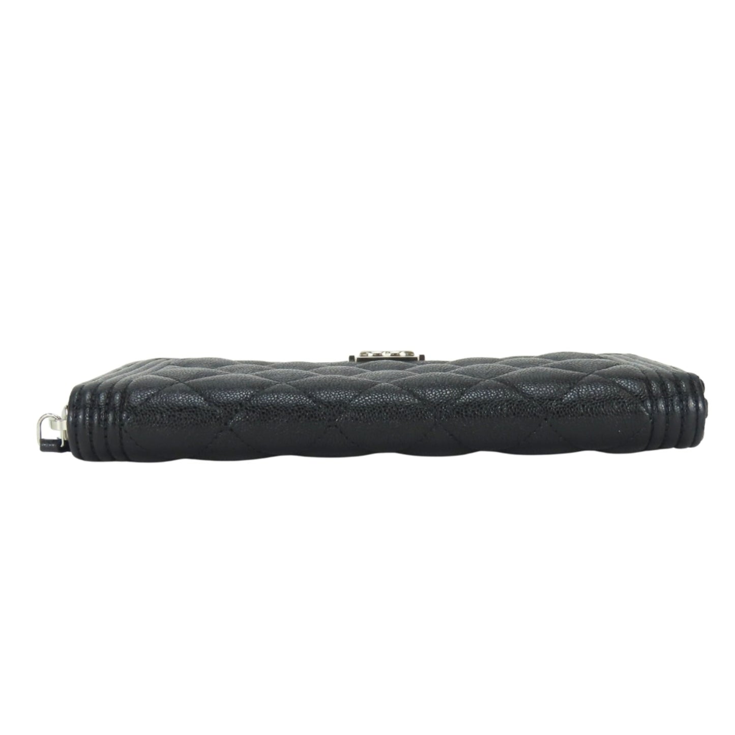 Boy Zip Around Wallet Quilted Caviar Long