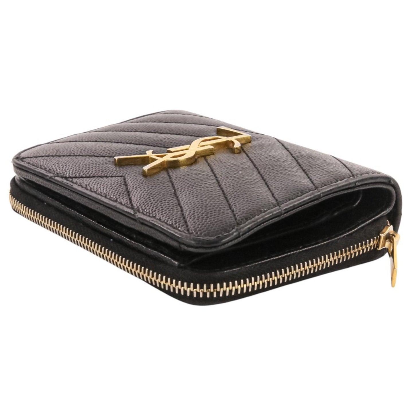 Classic Monogram Zip Around Wallet Matelasse Chevron Leather