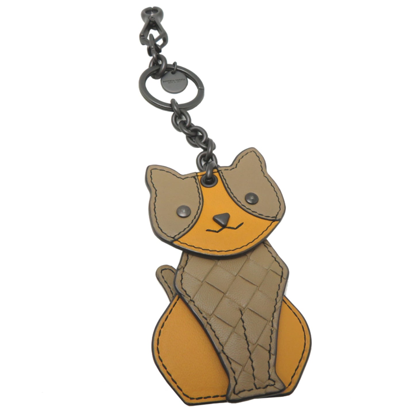 Intrecciato Animal Motif Charm Leather Multi-color Handbag Charm