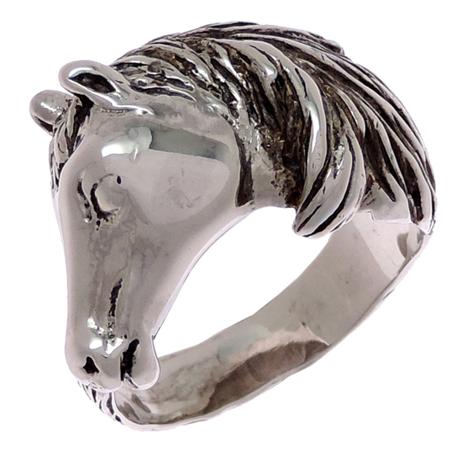 Cheval Horse Band Ring Sterling Silver