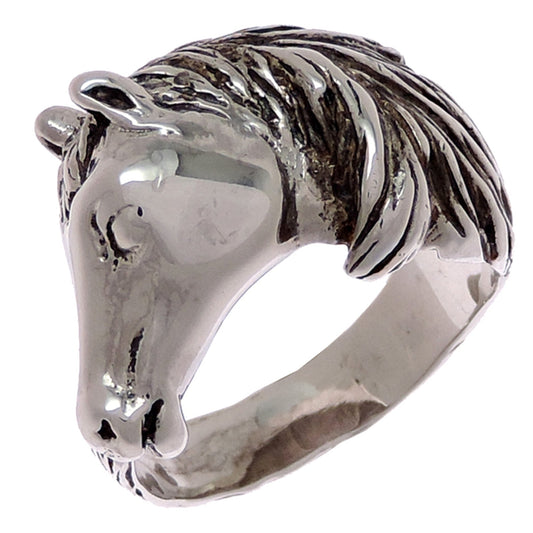 Cheval Horse Band Ring Sterling Silver