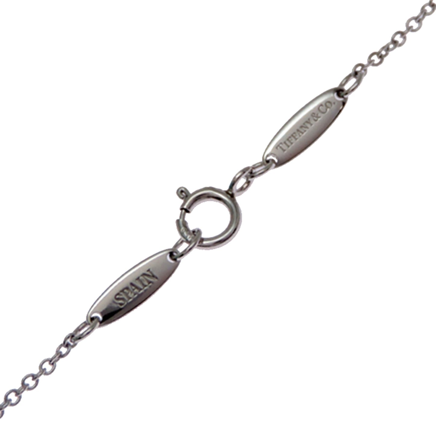 Open Heart Pendant Necklace Platinum 10.5mm