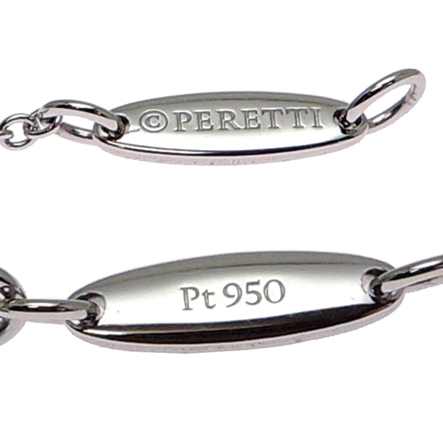 Open Heart Pendant Necklace Platinum 10.5mm