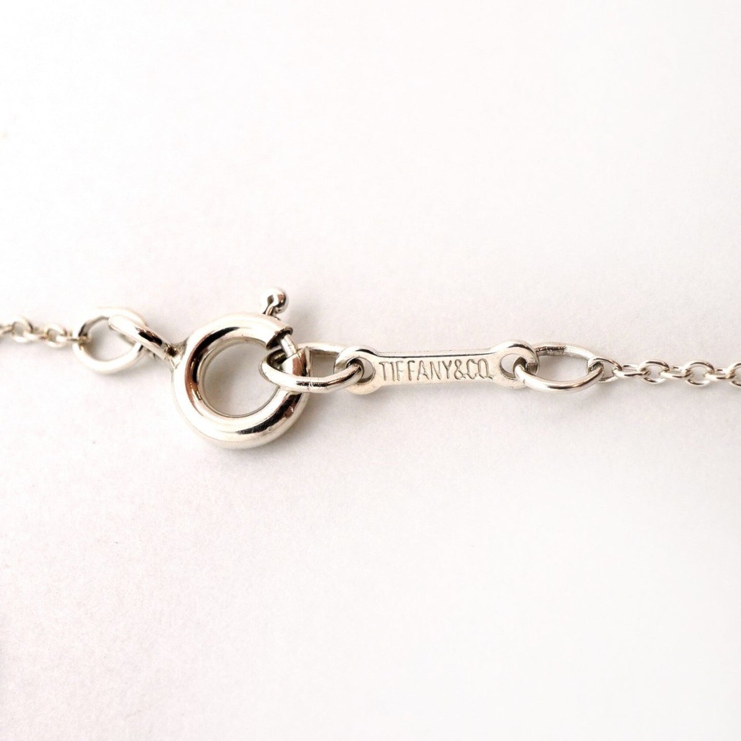 Bean Pendant Necklace Sterling Silver 7.5mm