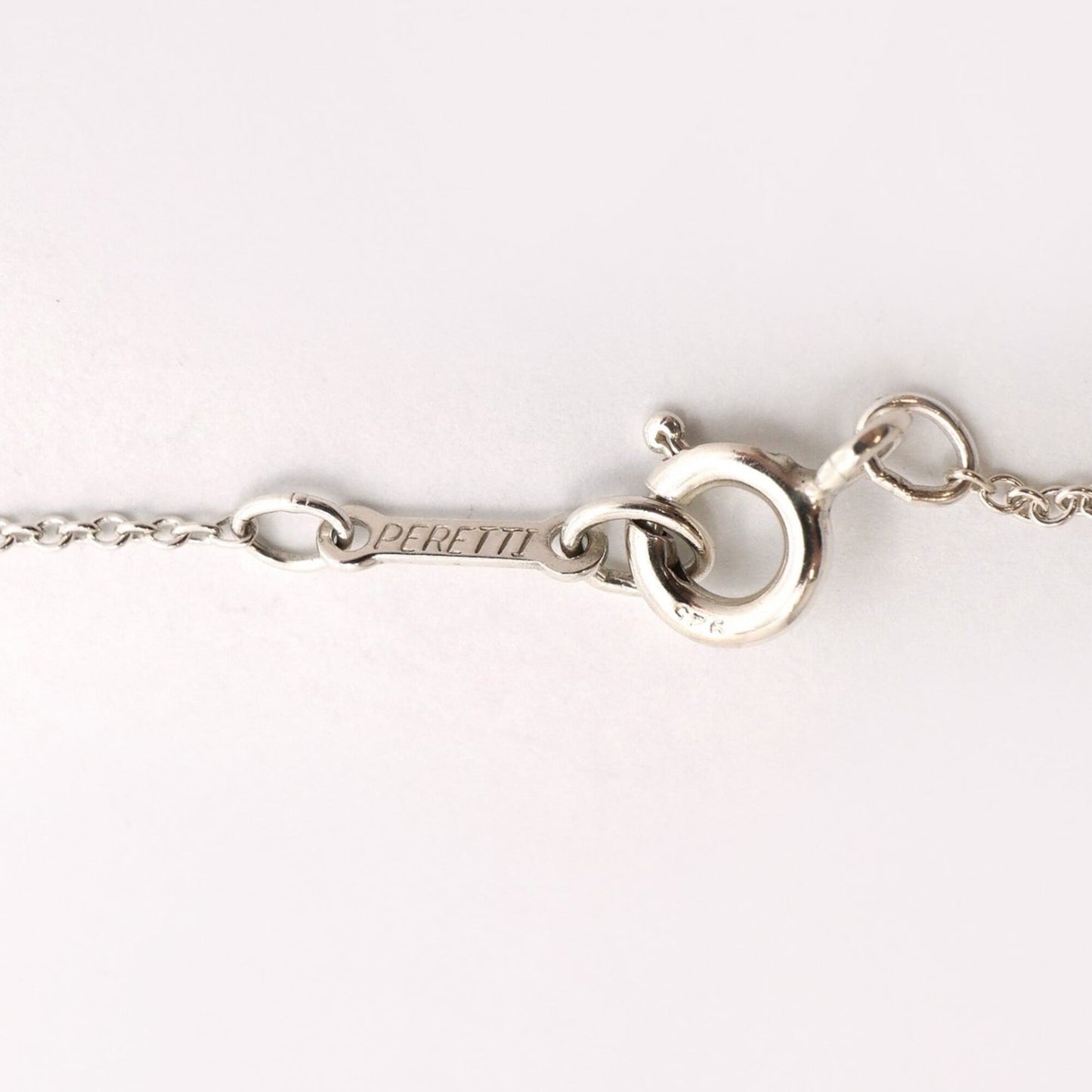 Bean Pendant Necklace Sterling Silver 7.5mm