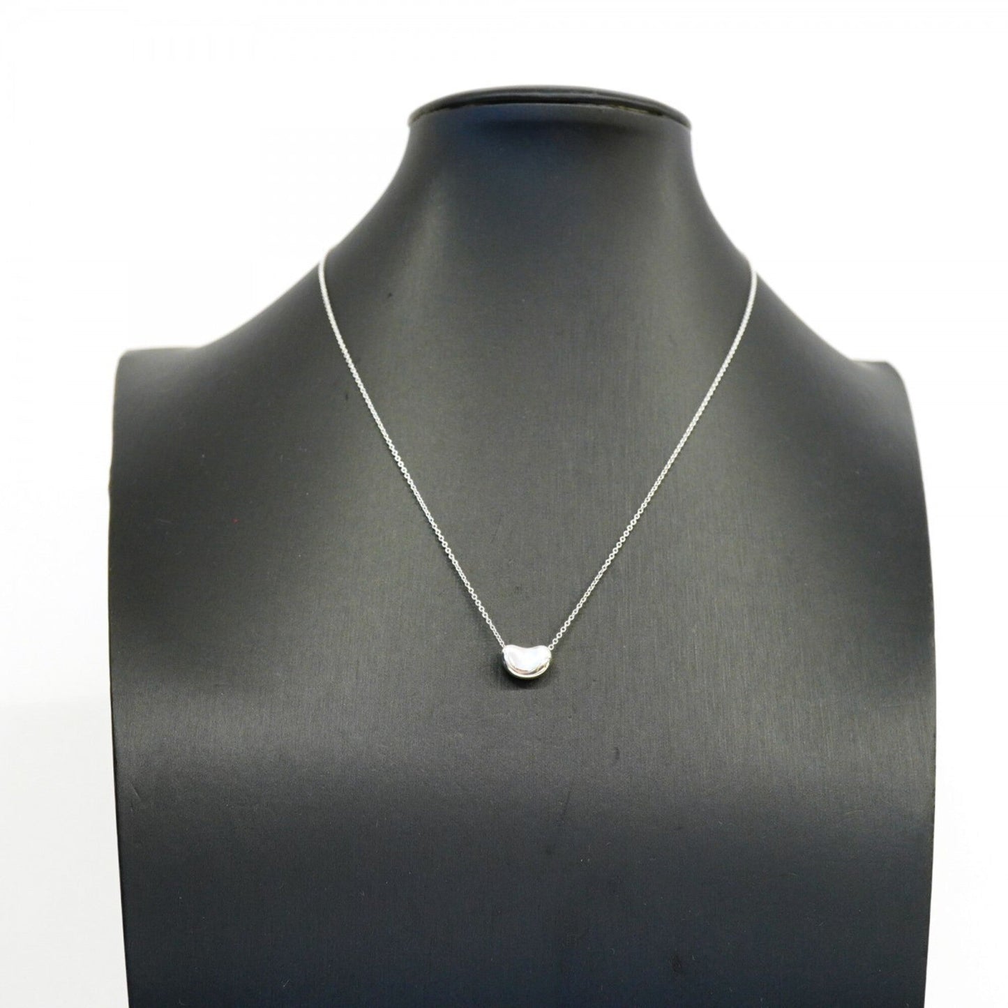 Bean Pendant Necklace Sterling Silver 7.5mm