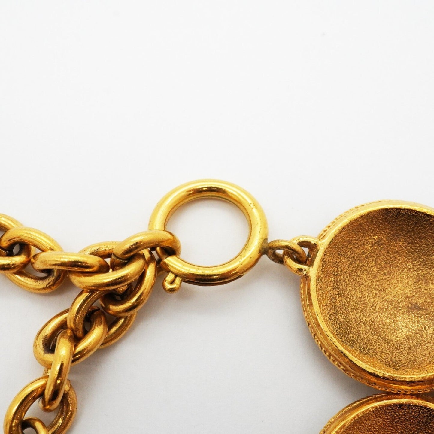 CC Logo Circle Pendant Necklace Metal