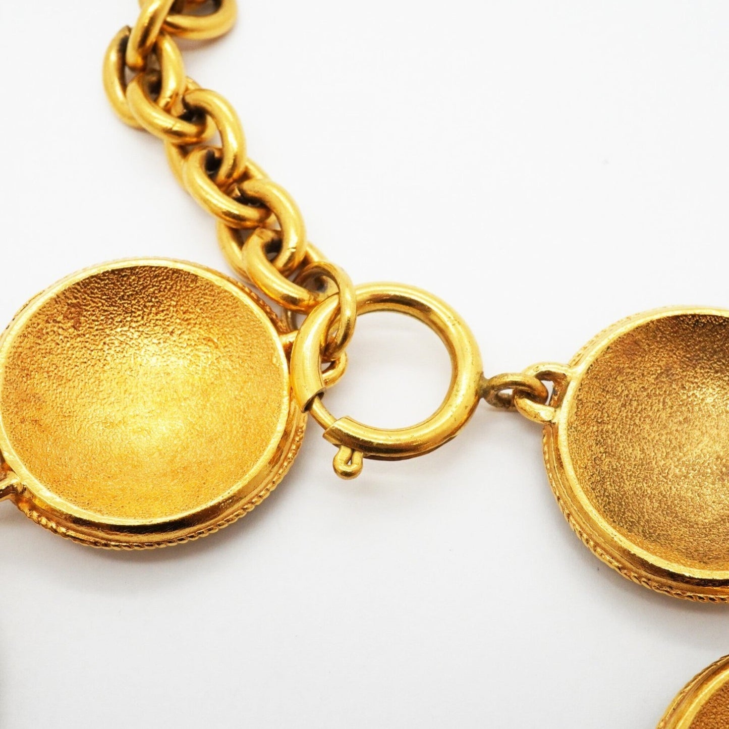 CC Logo Circle Pendant Necklace Metal