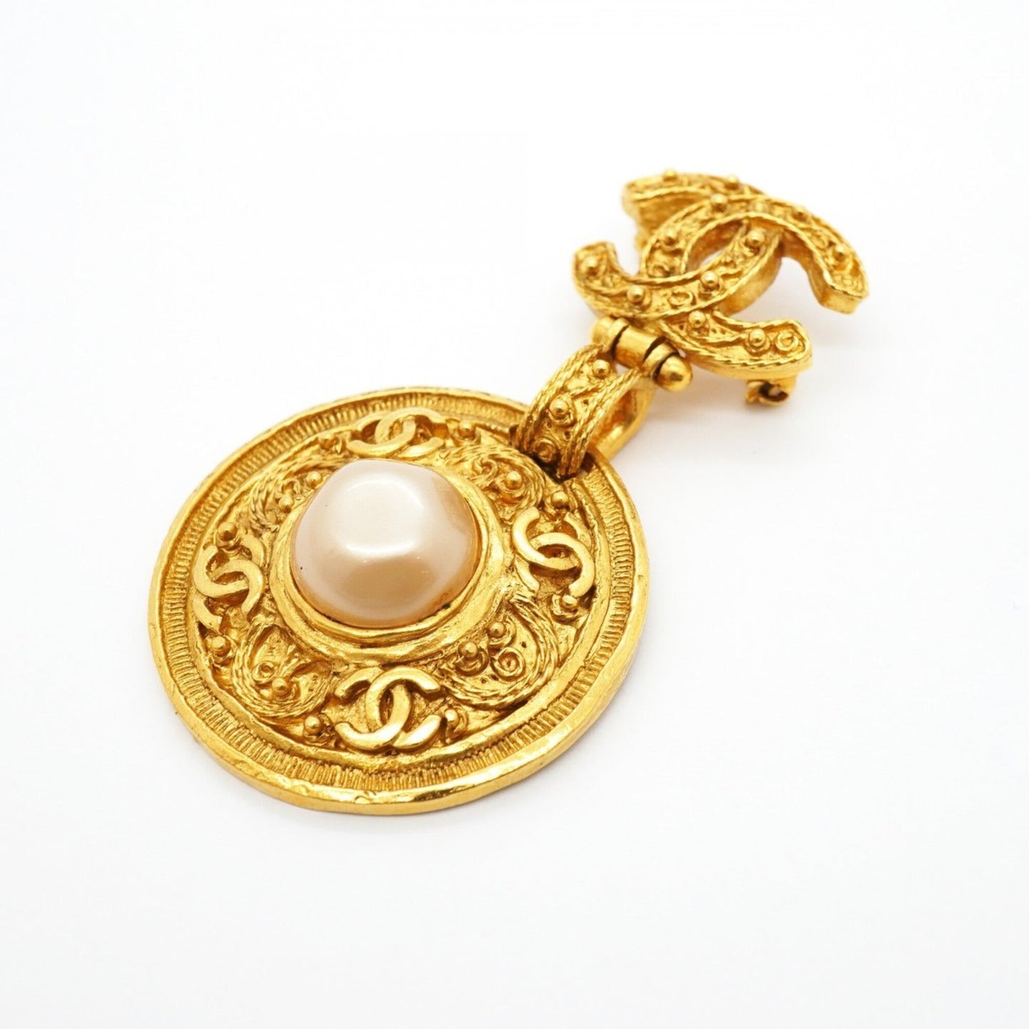 CC Logo Brooch Metal
