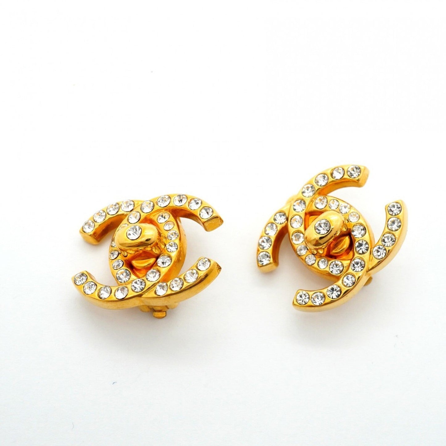 CC Logo Turnlock Clip-On Earrings Metal