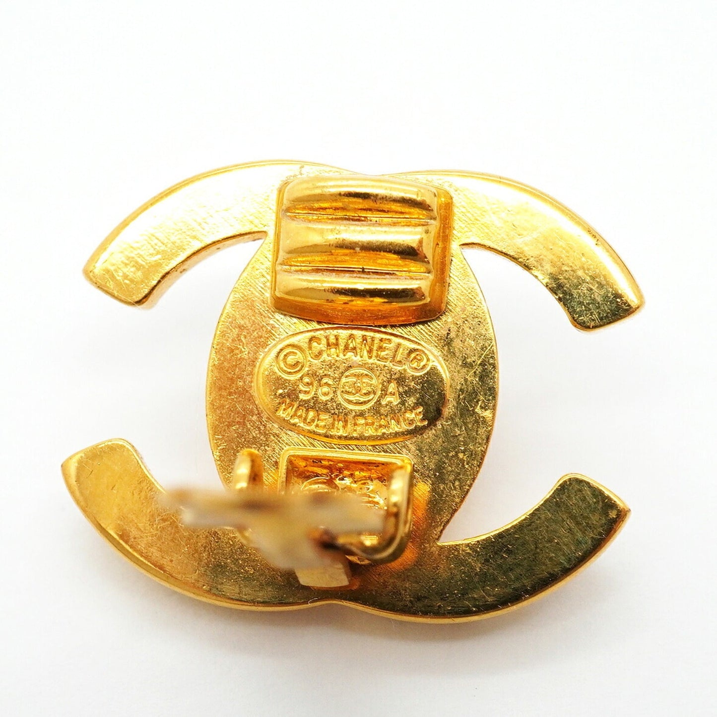 CC Logo Turnlock Clip-On Earrings Metal