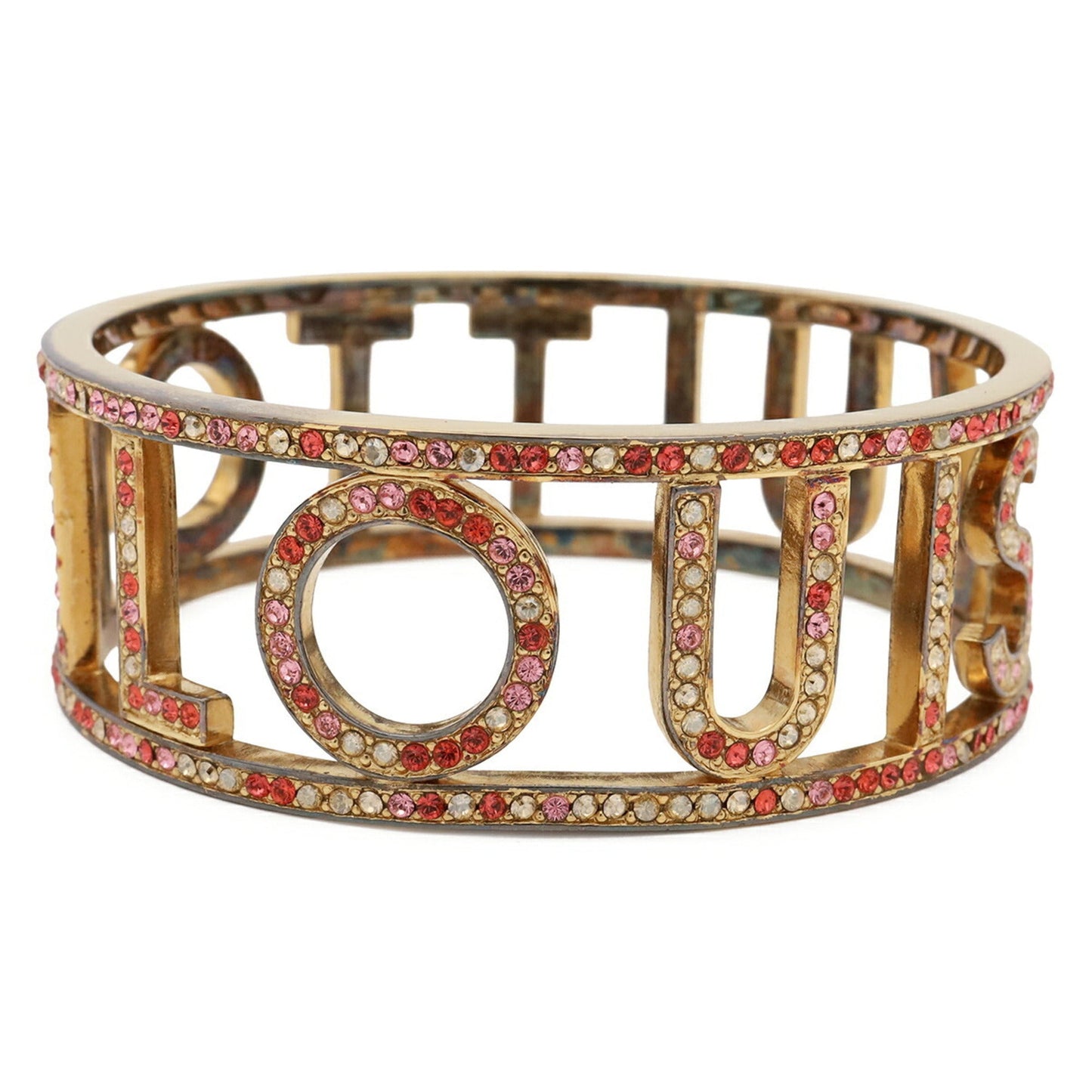 Bangle Bracelet Gold and Rhinestone