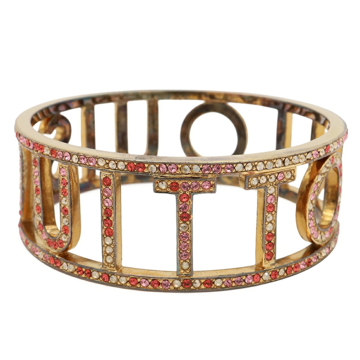 Bangle Bracelet Gold and Rhinestone