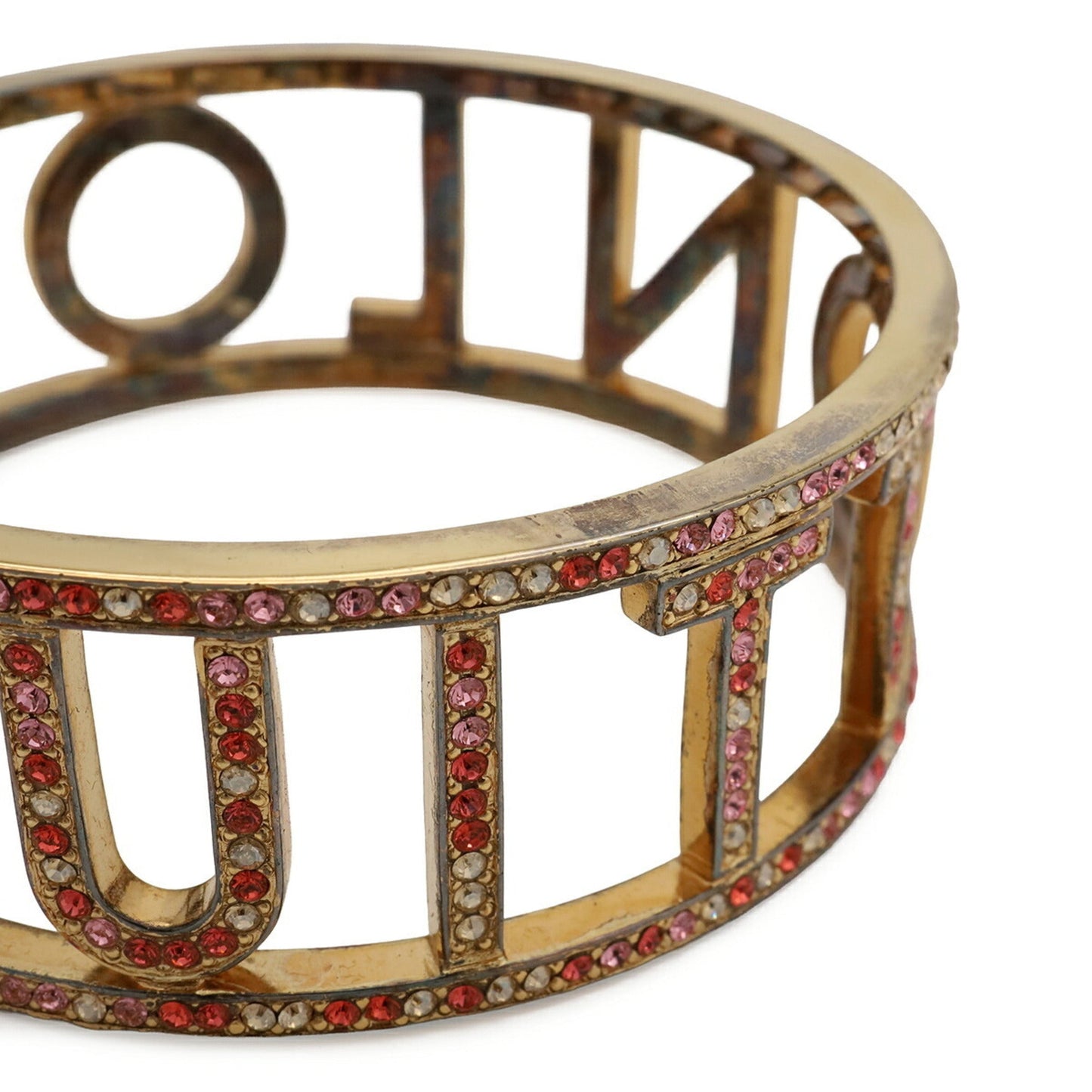 Bangle Bracelet Gold and Rhinestone