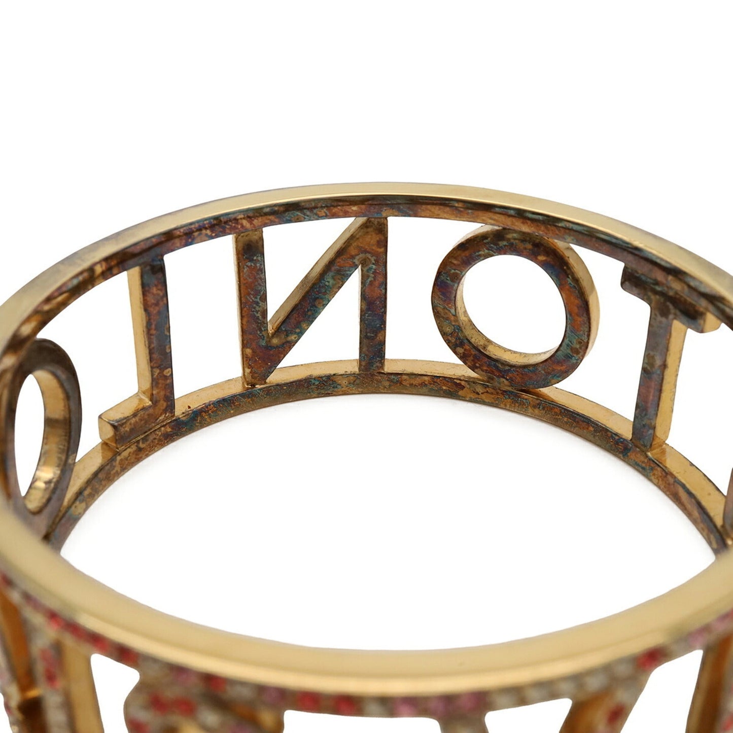 Bangle Bracelet Gold and Rhinestone