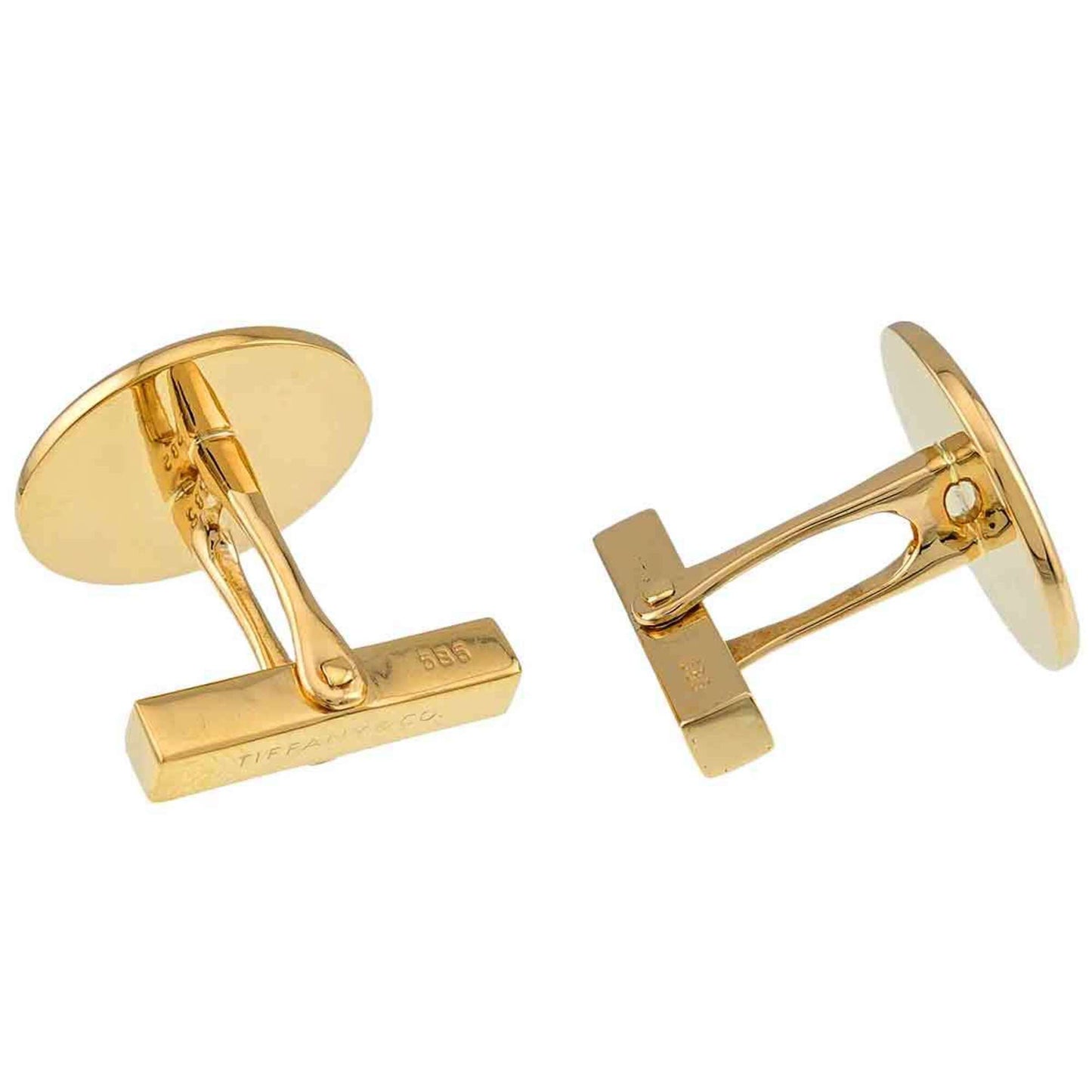 Button Cufflinks 14K Yellow Gold Bracelet