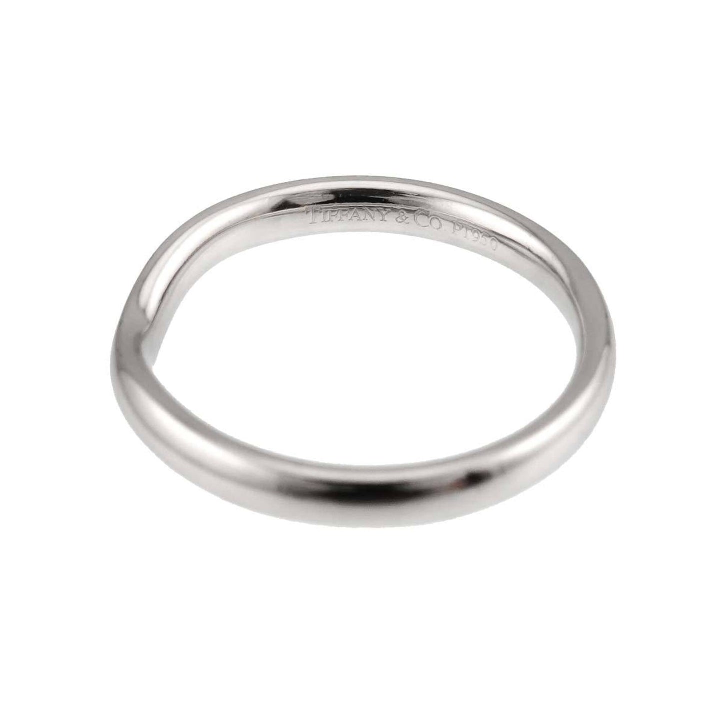 Wide Curved Band Ring Platinum