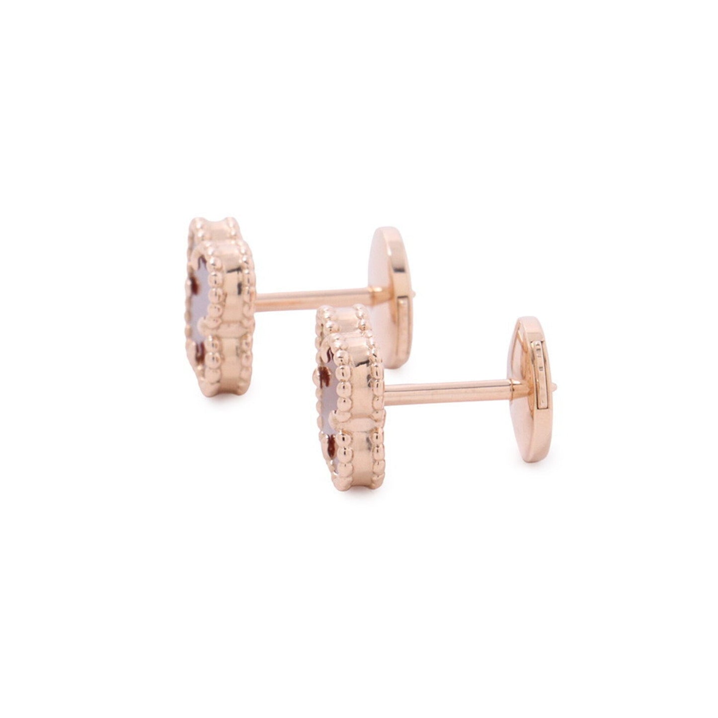 Sweet Alhambra Earrings 18K Rose Gold and Carnelian 18K Rose Gold