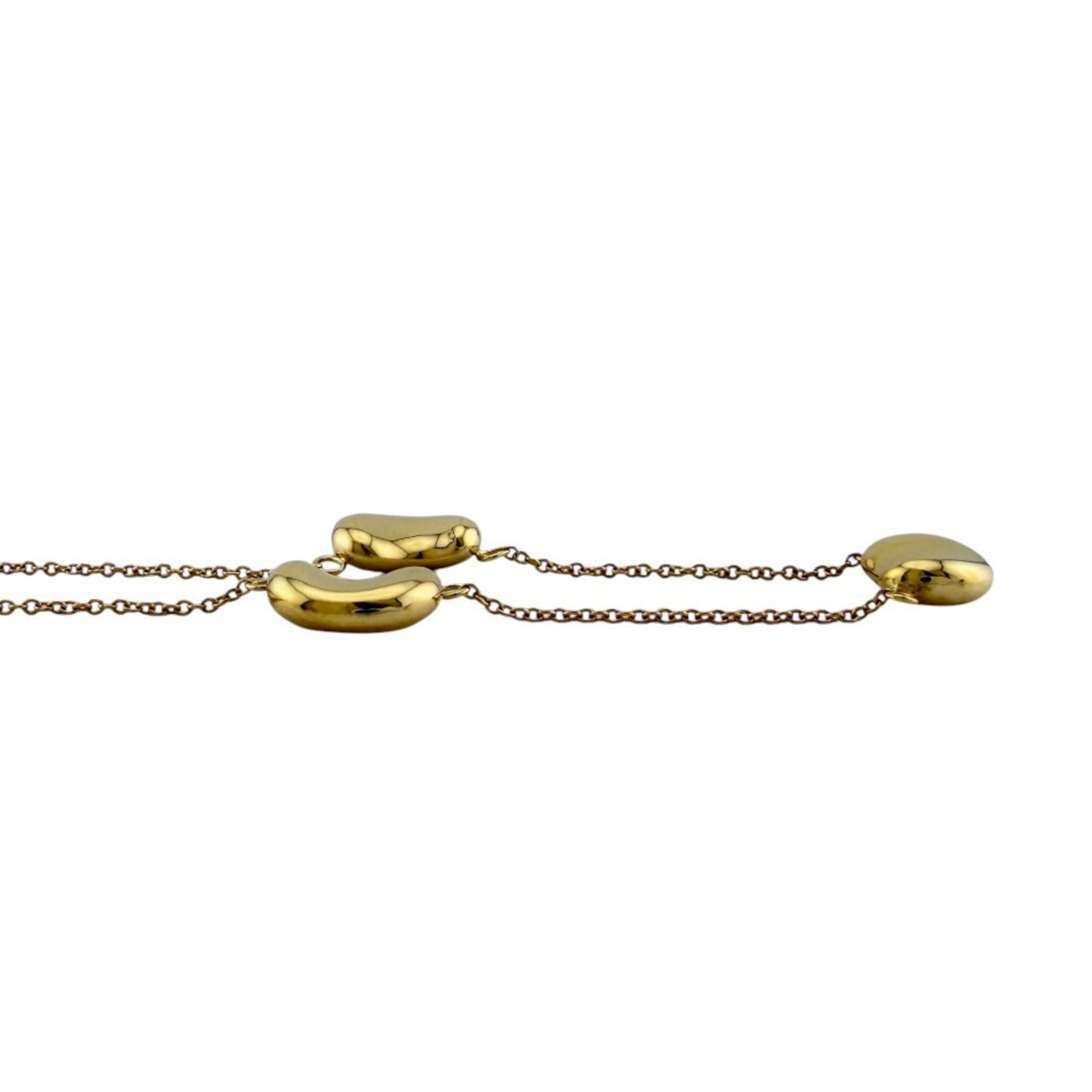 Bean Pendant Necklace 18K Yellow Gold 7.5mm