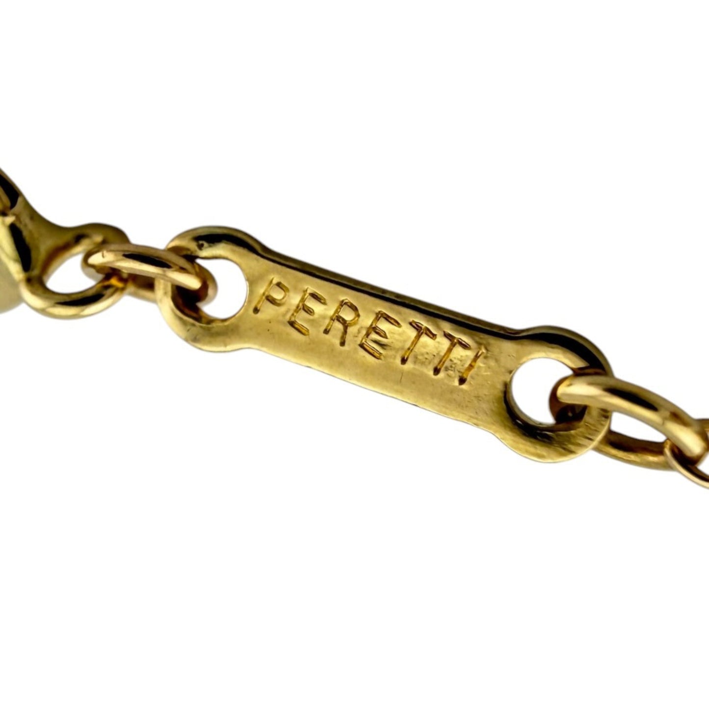 Bean Pendant Necklace 18K Yellow Gold 7.5mm