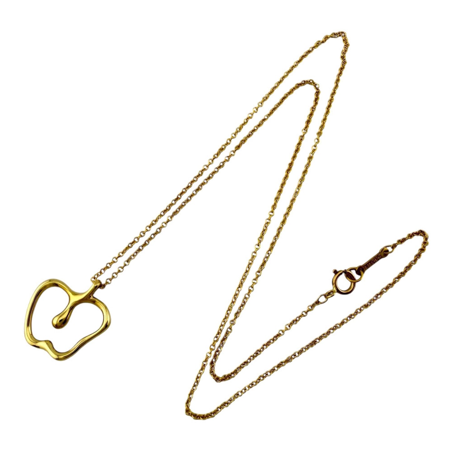 Apple Pendant Necklace 18K Yellow Gold