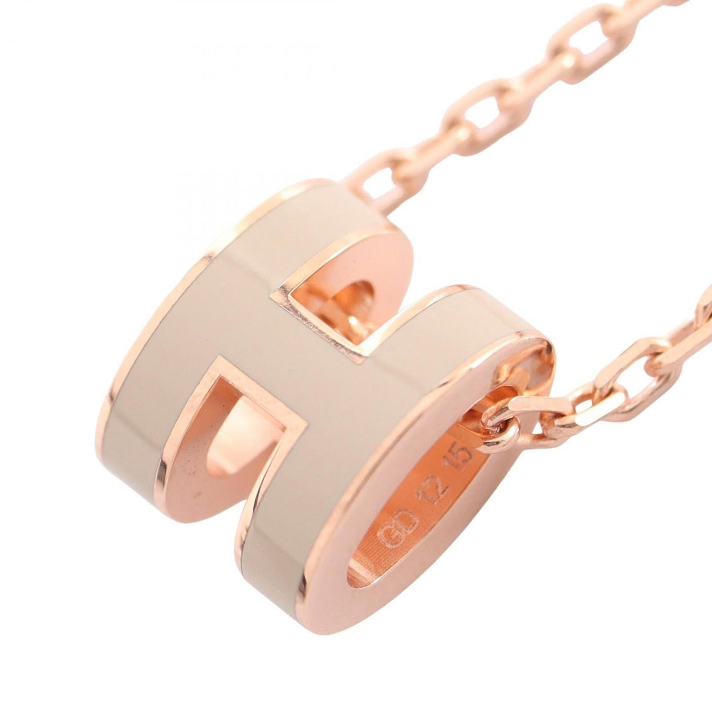 Pop H Pendant Necklace Gold-Tone Metal