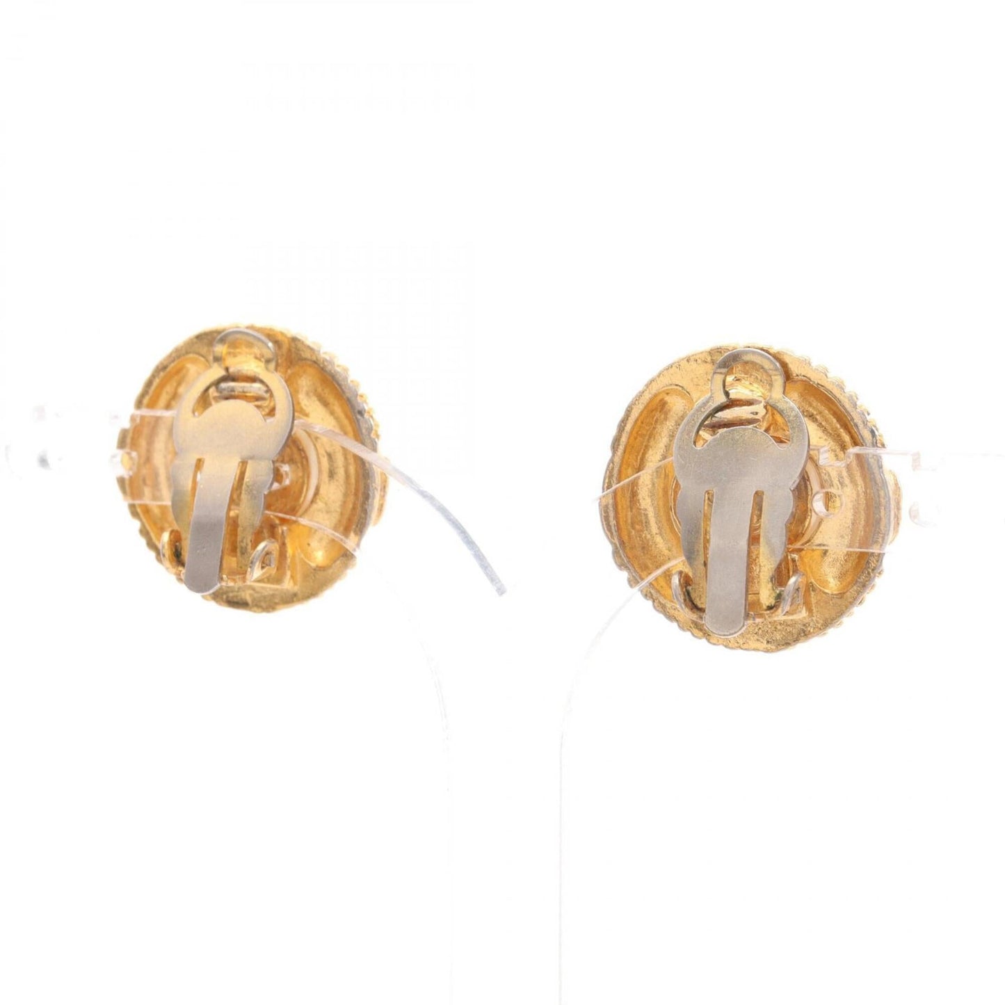 CC Logo Clip-On Earrings Metal Gold-Tone Metal