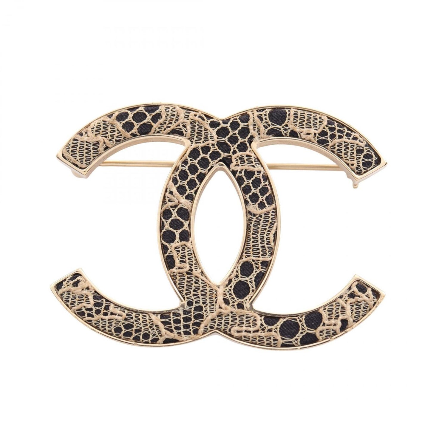 CC Logo Brooch Metal