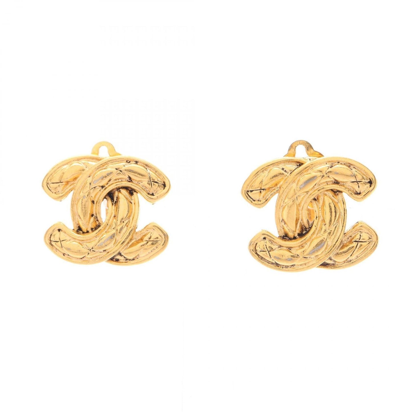 CC Logo Clip-On Earrings Metal Gold-Tone Metal
