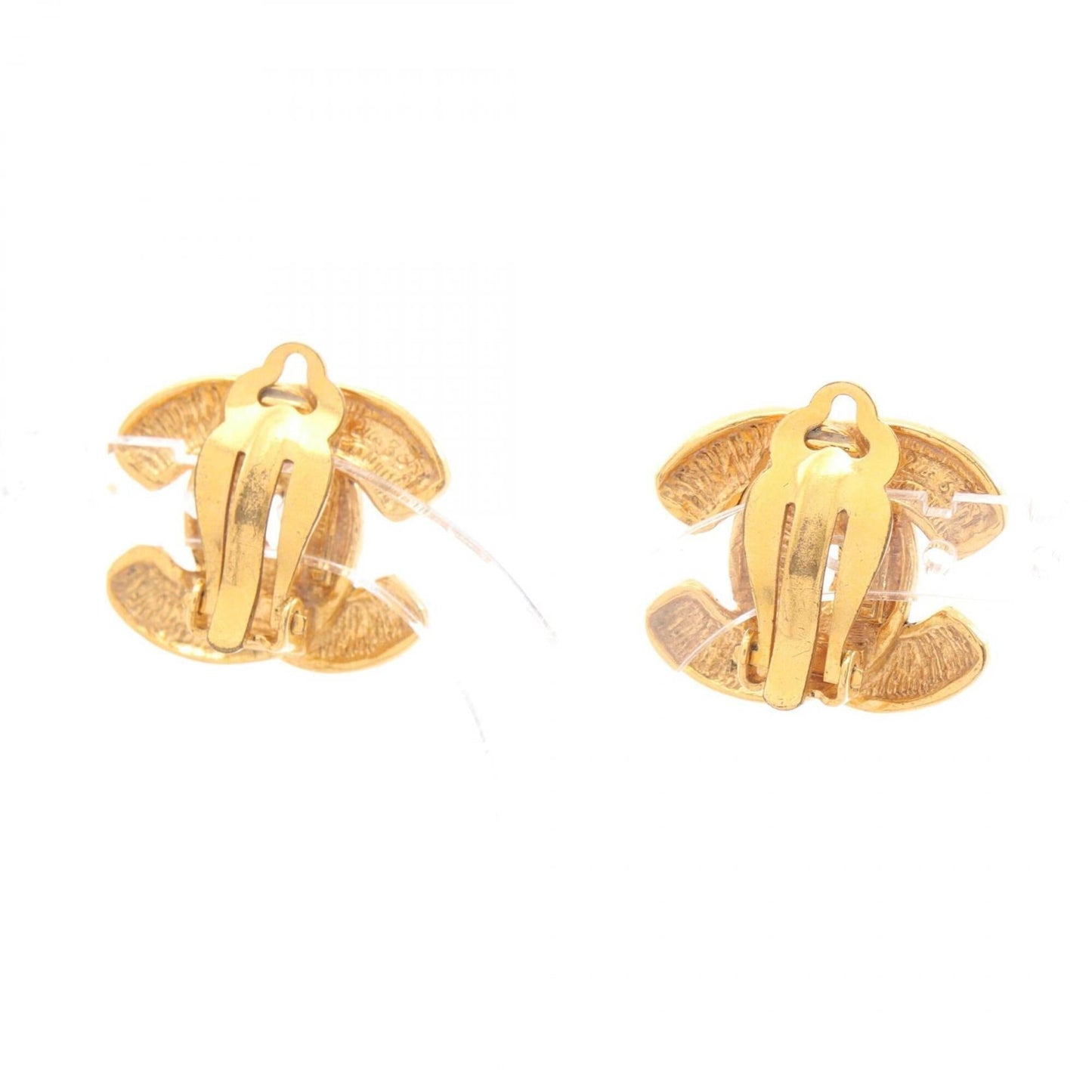 CC Logo Clip-On Earrings Metal Gold-Tone Metal