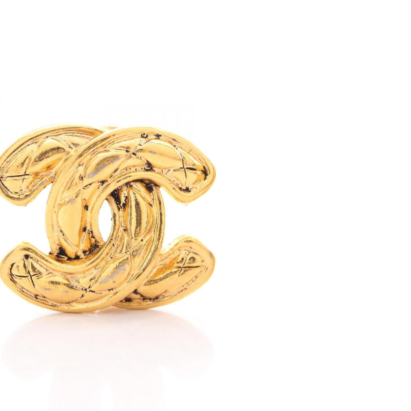 CC Logo Clip-On Earrings Metal Gold-Tone Metal
