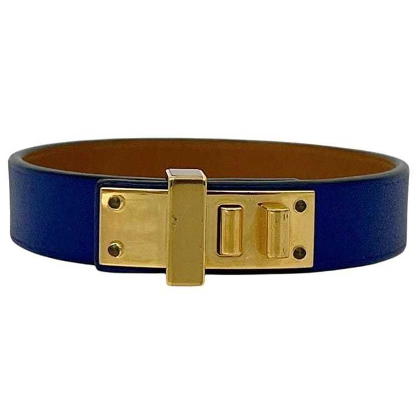 Mini Dog Bracelet Leather and Swift Leather Navy