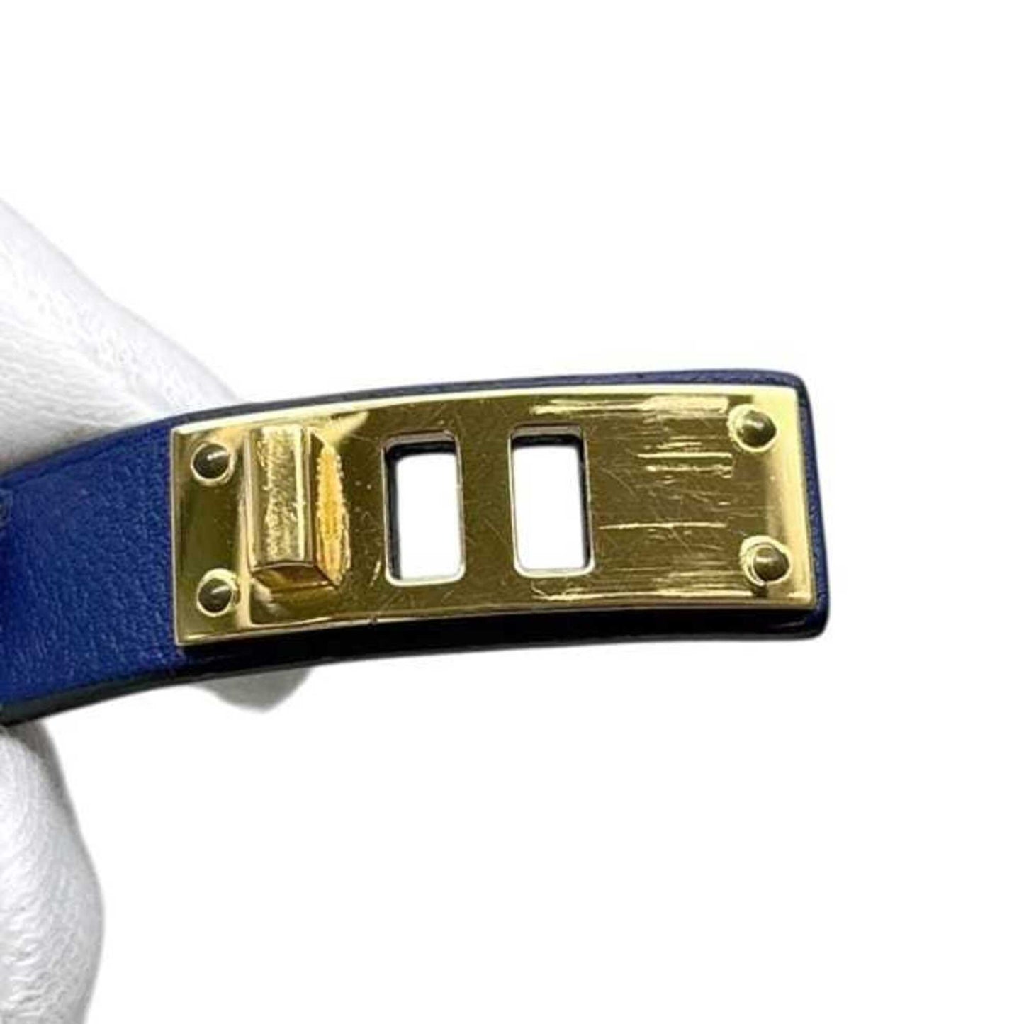 Mini Dog Bracelet Leather and Swift Leather Navy