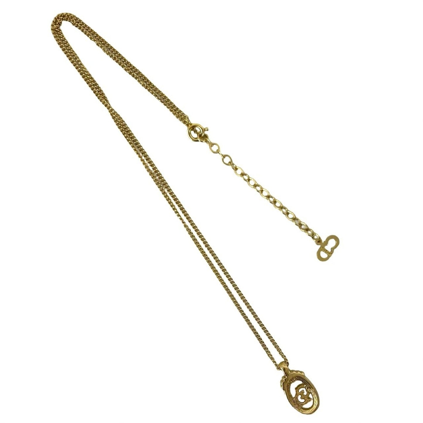 Vintage CD Pendant Necklace Gold