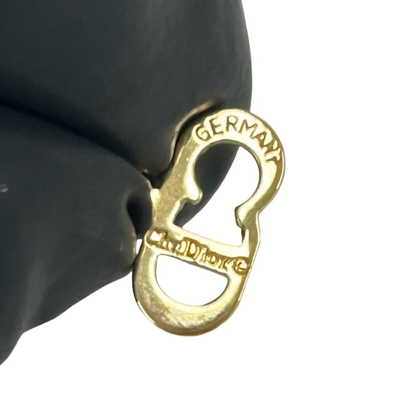 Vintage CD Pendant Necklace Gold