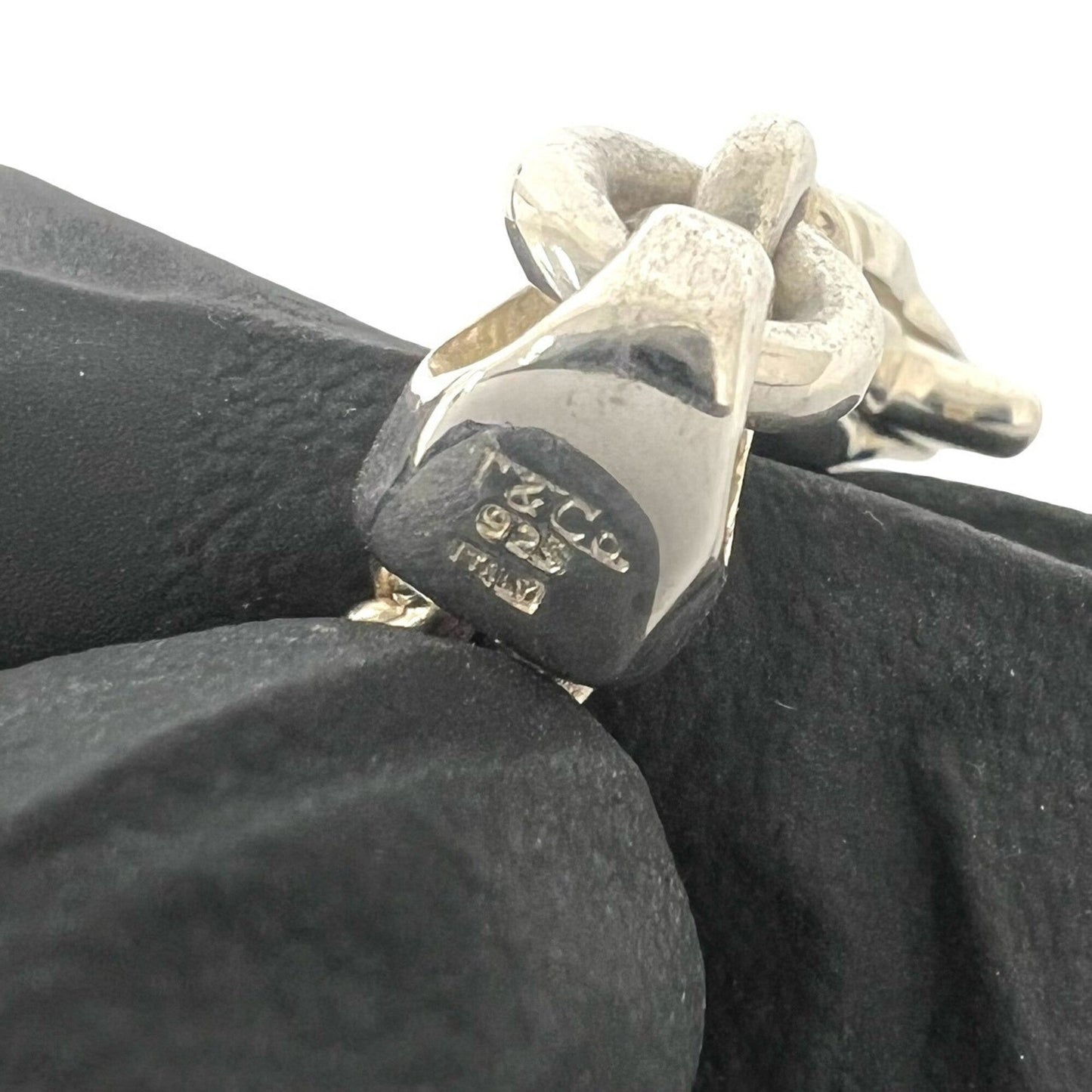 Vintage Double Rope Center Knot Bracelet Sterling Silver