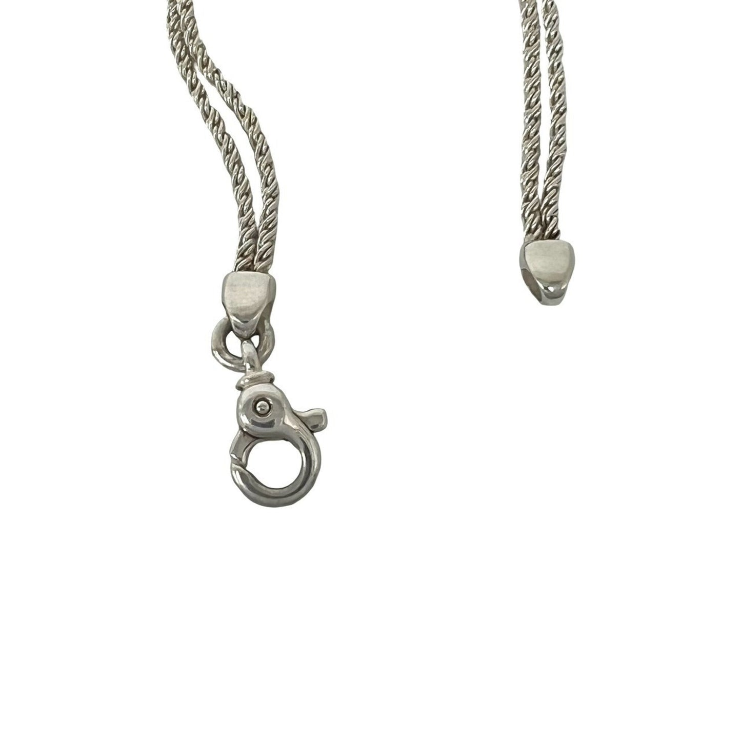 Vintage Double Rope Center Knot Bracelet Sterling Silver