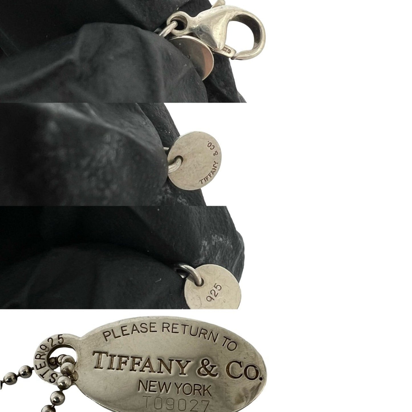 Oval Tag Pendant Necklace Sterling Silver