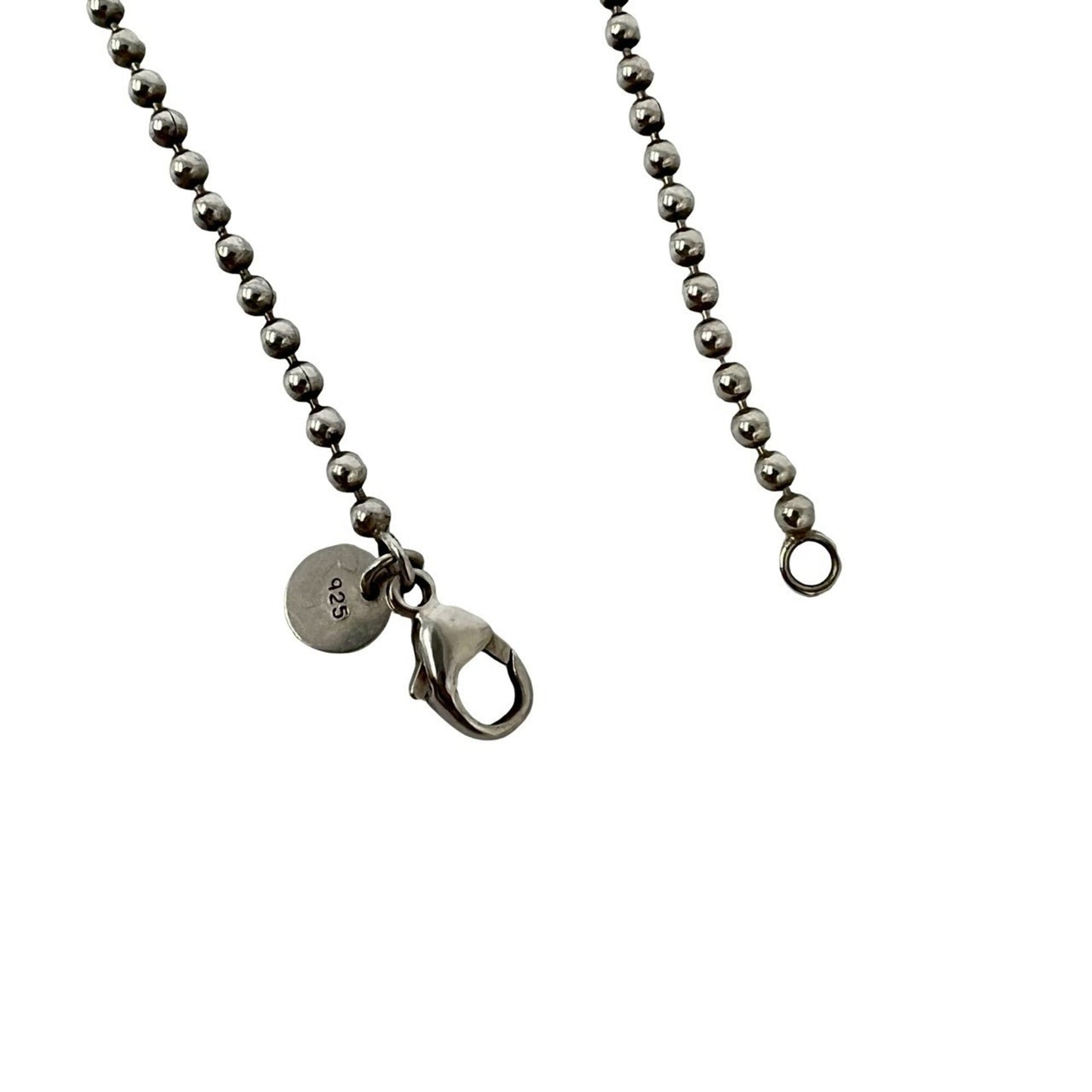 Oval Tag Pendant Necklace Sterling Silver