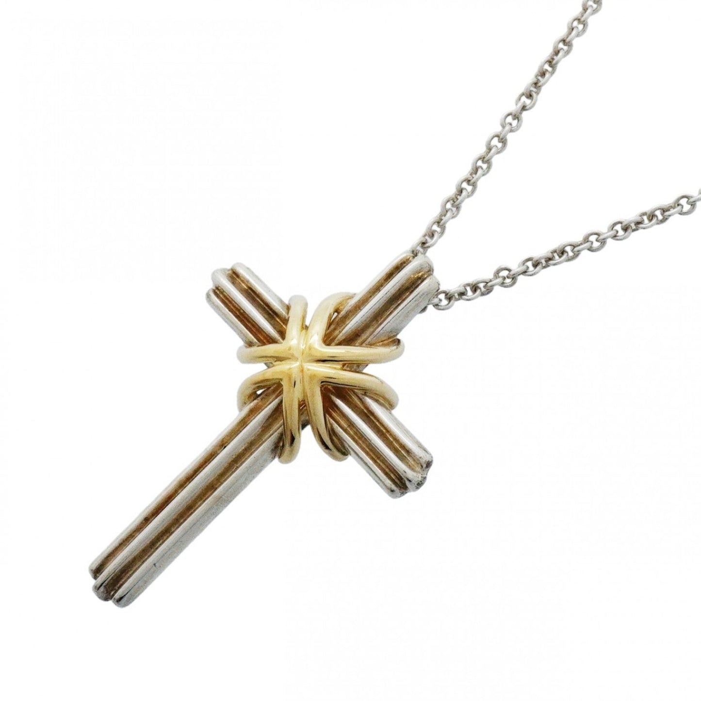 Pendant Necklace Sterling Silver and 18K Yellow Gold