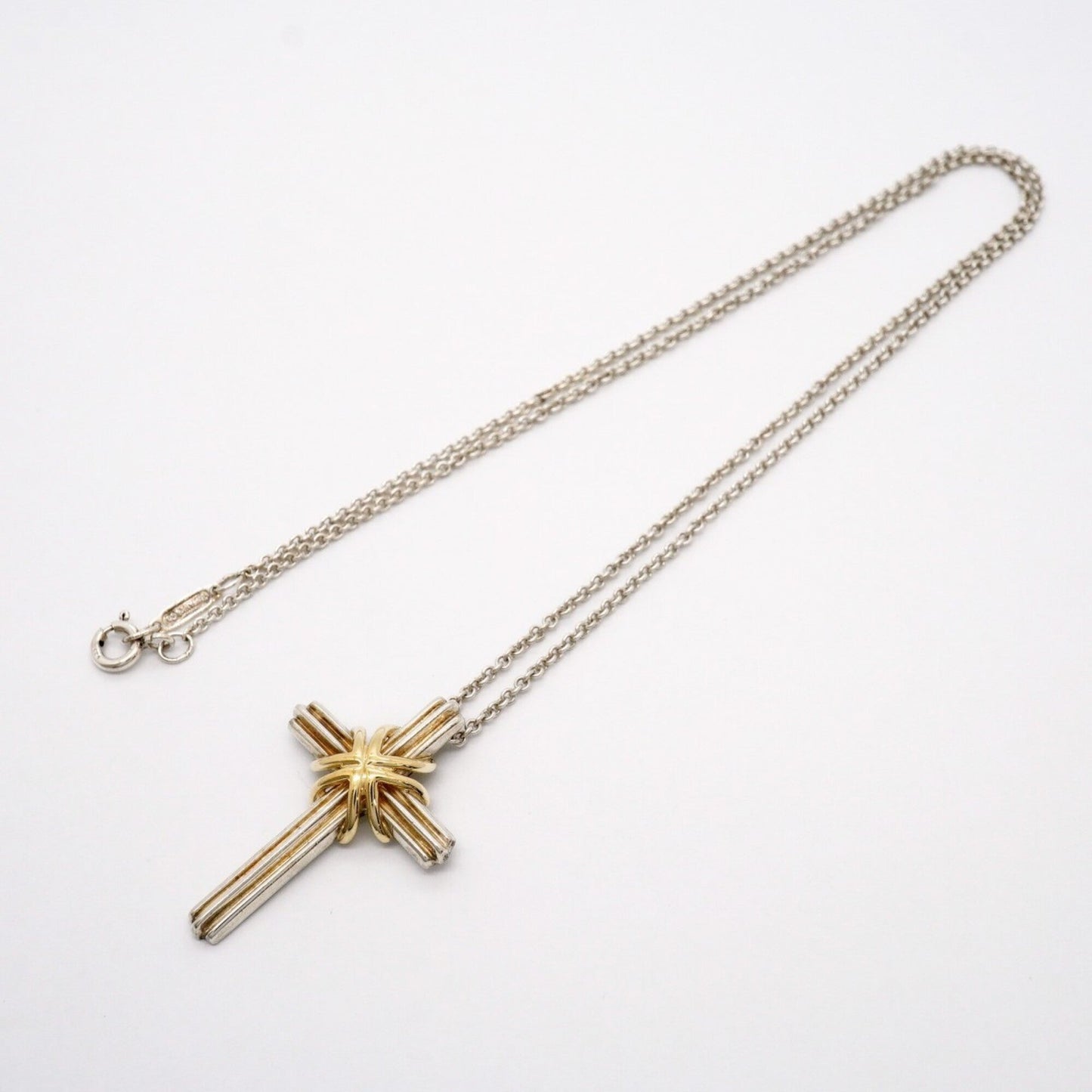 Pendant Necklace Sterling Silver and 18K Yellow Gold