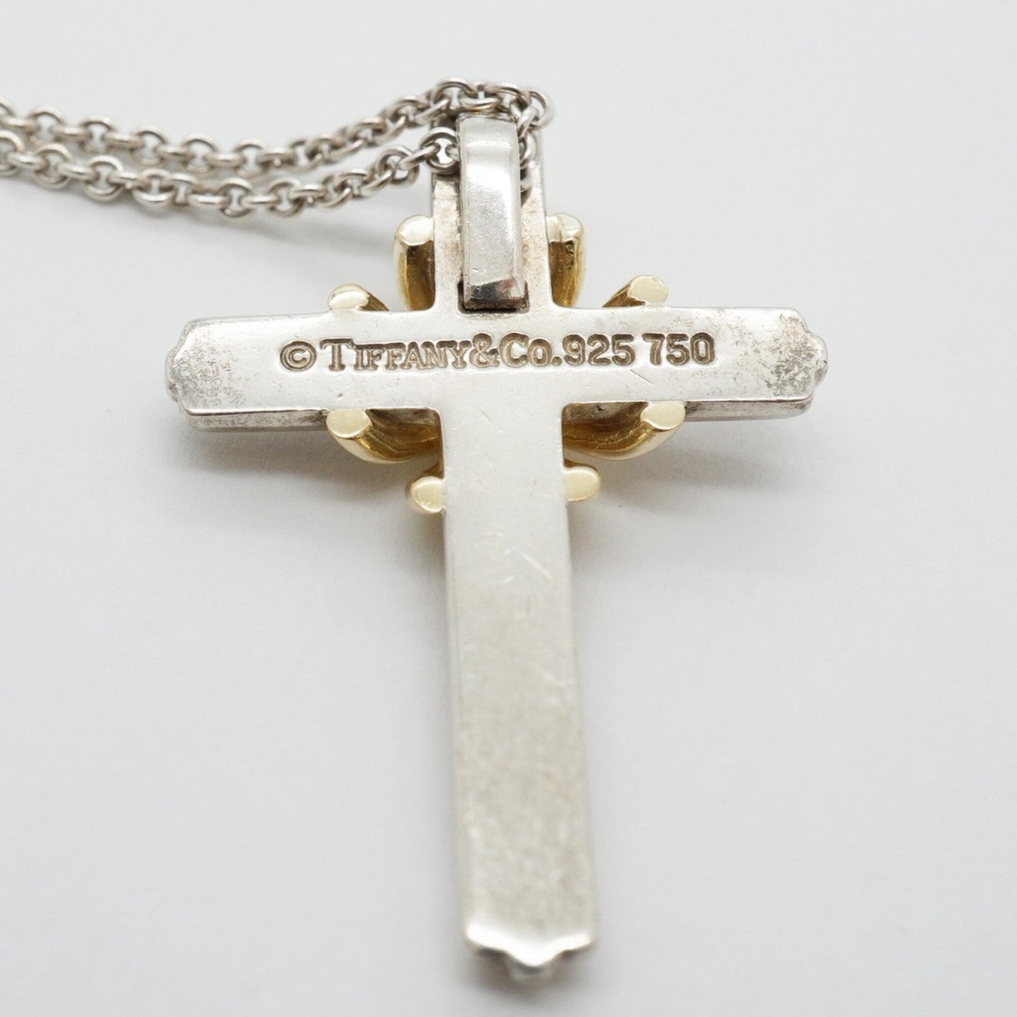 Pendant Necklace Sterling Silver and 18K Yellow Gold