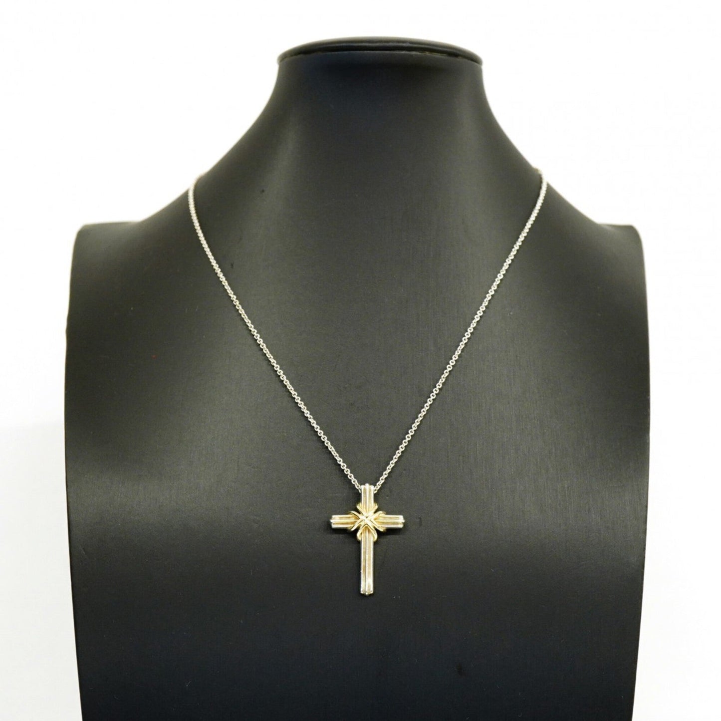 Pendant Necklace Sterling Silver and 18K Yellow Gold