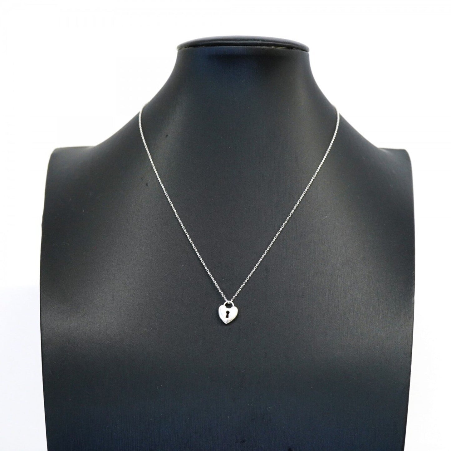 Heart Lock Pendant Necklace Sterling Silver