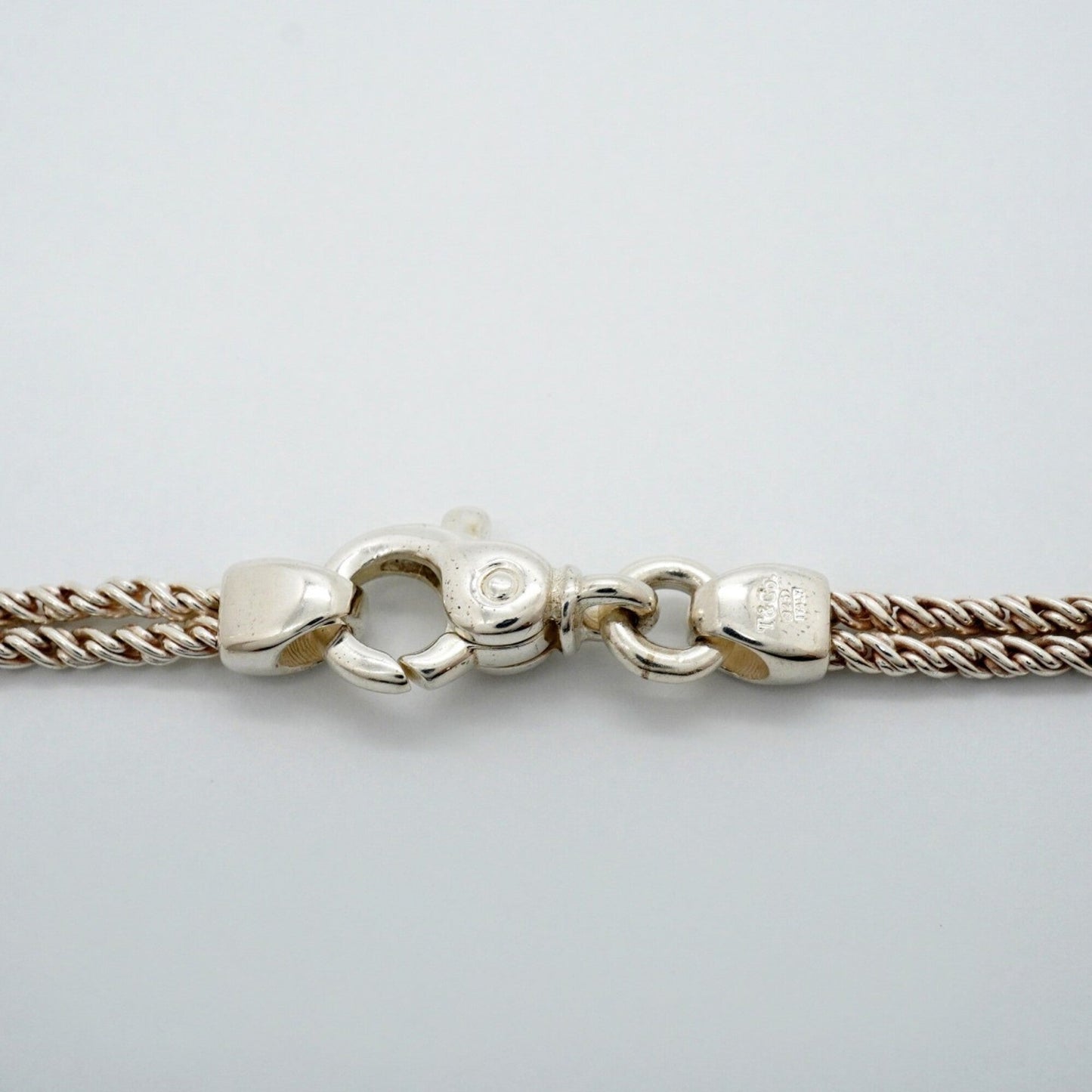 Center Knot Double Rope Pendant Necklace Sterling Silver
